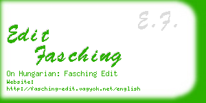 edit fasching business card